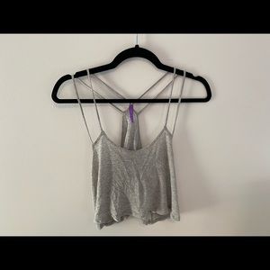 Sparkley Silver Crop Tank